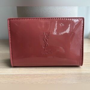 YSL | High gloss YSL Beaute Make Up Bag with Snap Close